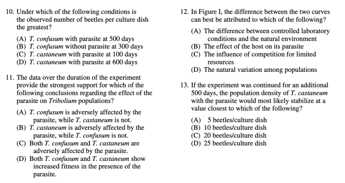 Ap bio unit 7 progress check mcq part a