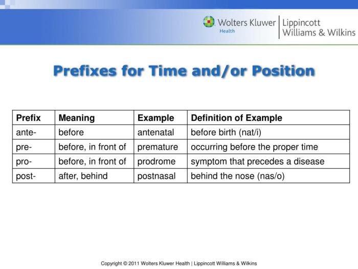 Prefix with time or logue