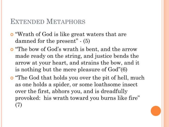 Metaphors in sinners in the hands of an angry god